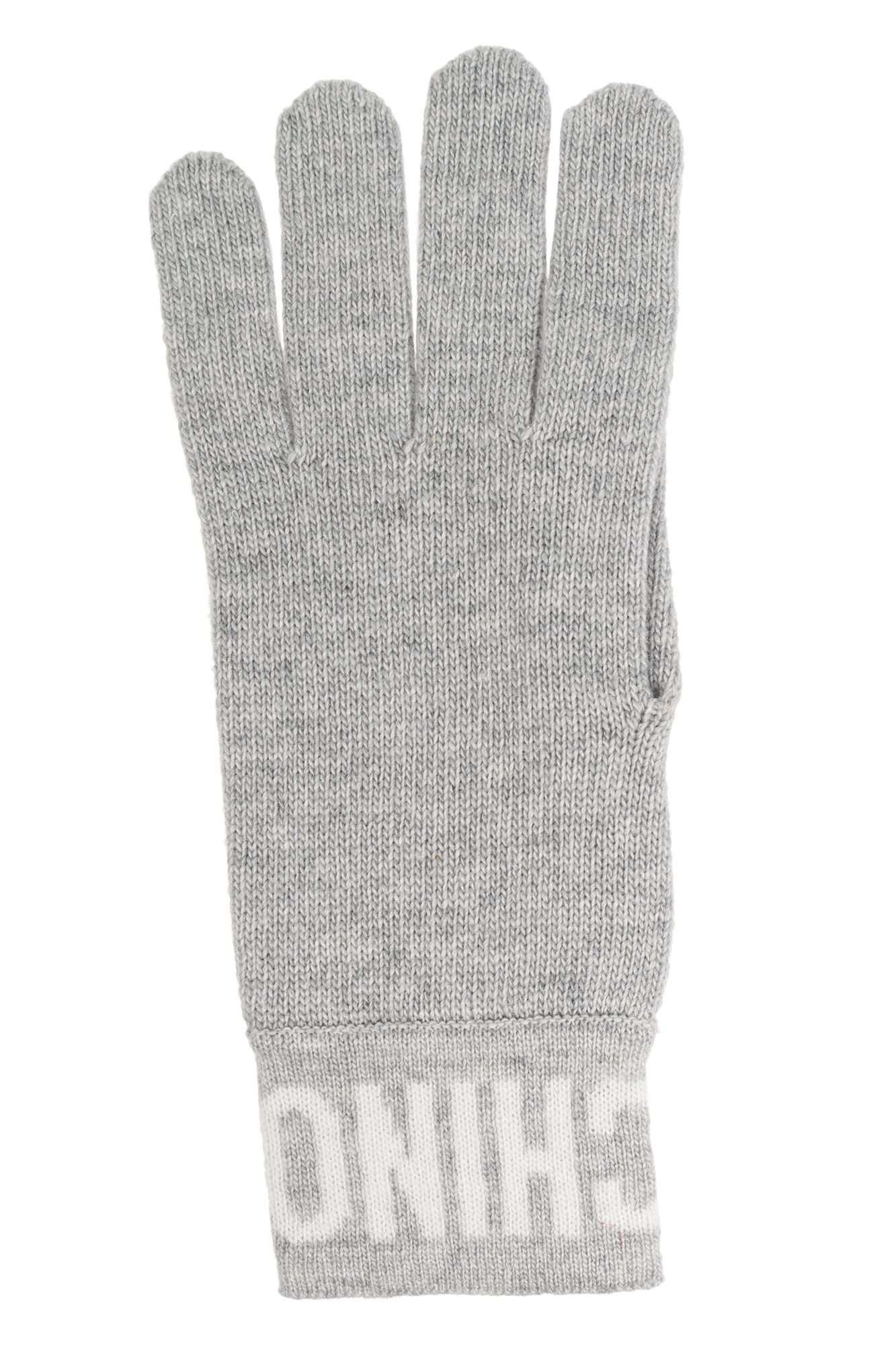 Grey Logo gloves Moschino - SchaferandweinerShops Japan
